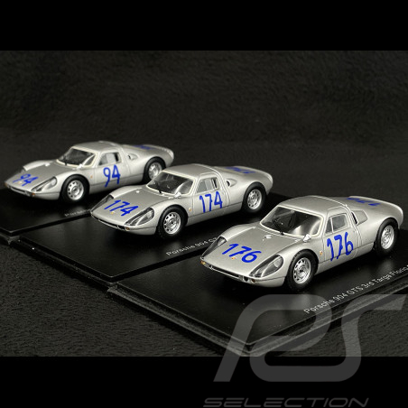 Set de 3 Porsche 904 GTS Targa Florio 1965 1/43 Spark