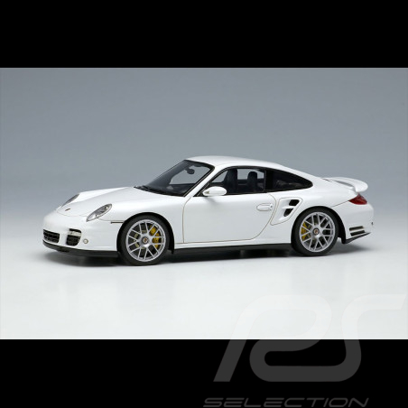 Porsche 911 Turbo S Type 997 2011 Blanc Carrara Métallique 1/43 Make Up Models EM604B