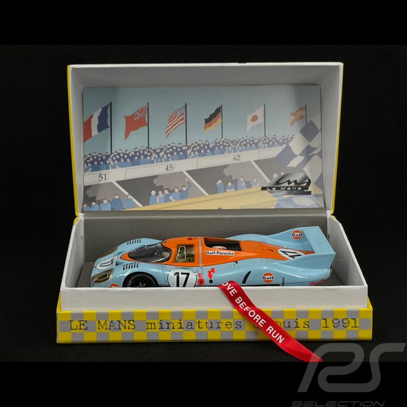 Slot car Porsche 917 LH Le Mans 1971 n° 17 JWA Gulf 1/32 Le Mans miniatures 13207117M