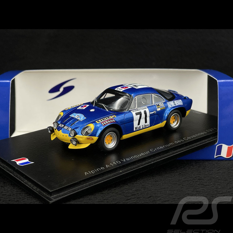 Alpine A110 n° 71 Sieger Critérium des Cévennes 1971 1/43 Spark SF135