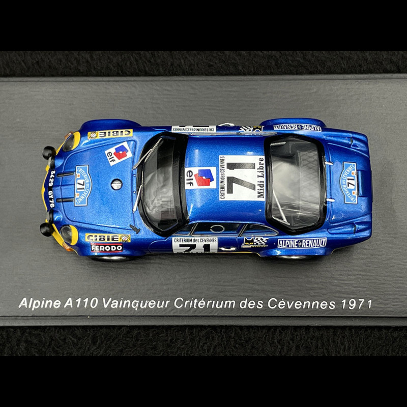 Alpine A110 #71 Winner  Cevennes 1971 B.darniche / A.mahe 1:43 Model