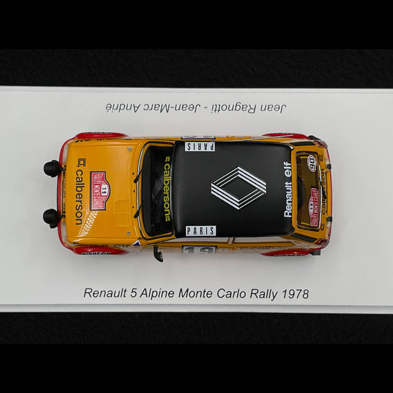 Spark Renault 5 Alpine rallye WRC Monte Carlo 1979 1/43 S6033