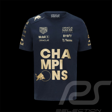 T-shirt Red Bull Racing Verstappen Pérez F1 Champion Konstrukteur Marineblau 701225757-001 - herren