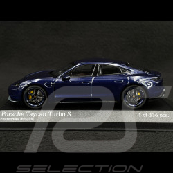 Porsche Taycan Turbo S 2020 Gentian Blue Metallic 1/43 Minichamps 410068475