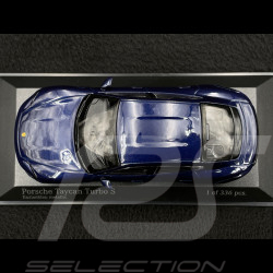 Porsche Taycan Turbo S 2020 Bleu Gentiane Métallique 1/43 Minichamps 410068475