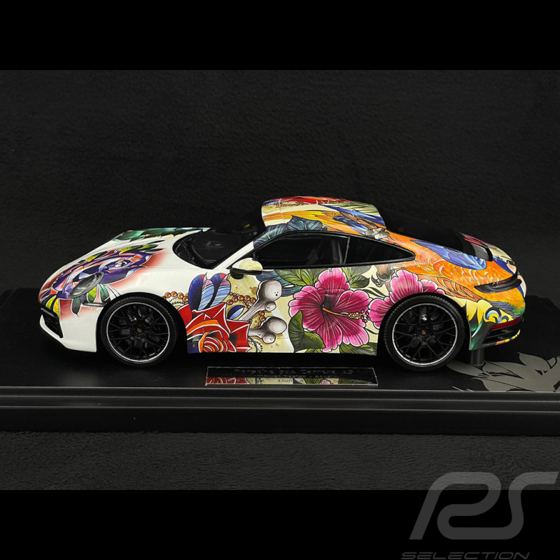 Porsche 911 Carrera 4S Coupé Flower Design Type 992 2019 Multicolore 1/18 Minichamps 155067329