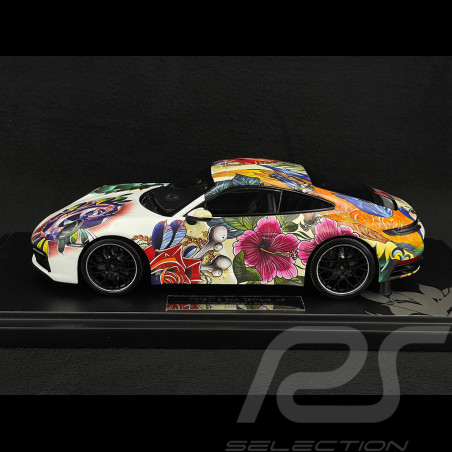 Porsche 911 Carrera 4S Coupé Flower Design Type 992 2019 Multicolore 1/18 Minichamps 155067329