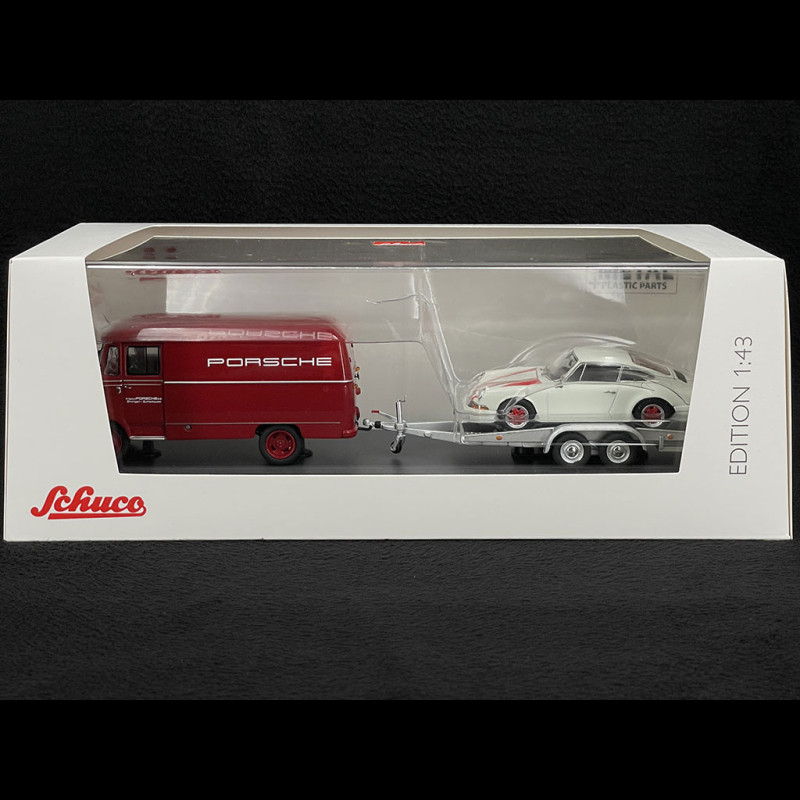 Semi-remorque Transporteur De Voitures GMC - Ferrari & Porsche - J. Edgard - 1/43 Schuco - NEUF
