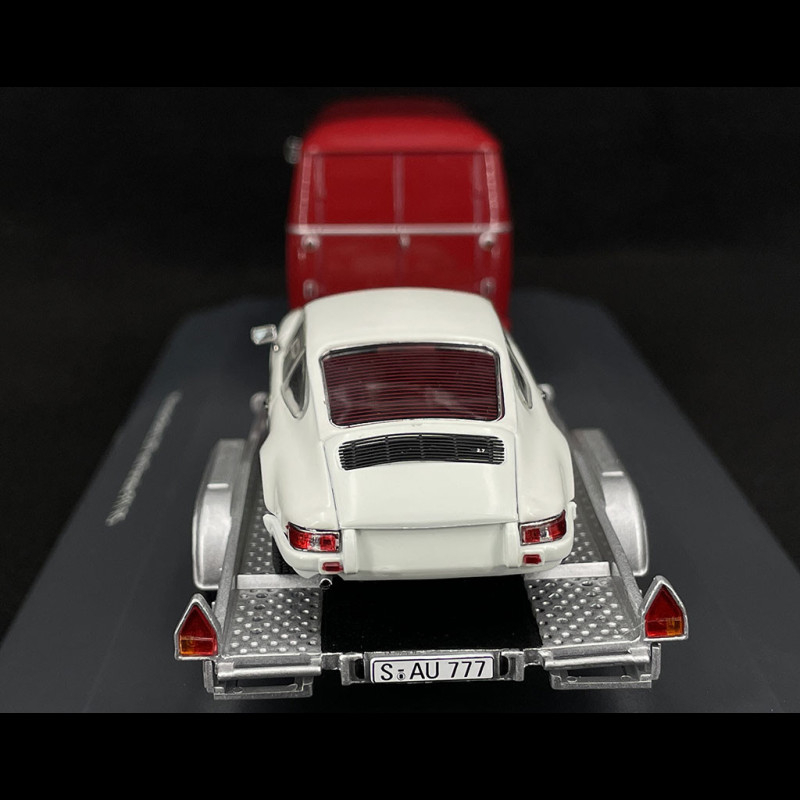 Duo Transporteur Mercedes-Benz L319 et Porsche 911 RS 1973 sans aileron