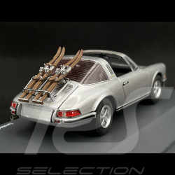 Porsche 911 S Targa 1967 Argent avec skis 1/43 Schuco 450367800