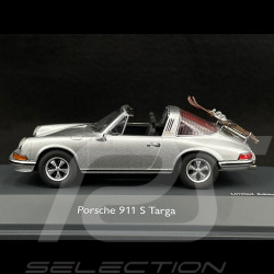 Porsche 911 S Targa 1967 Argent avec skis 1/43 Schuco 450367800