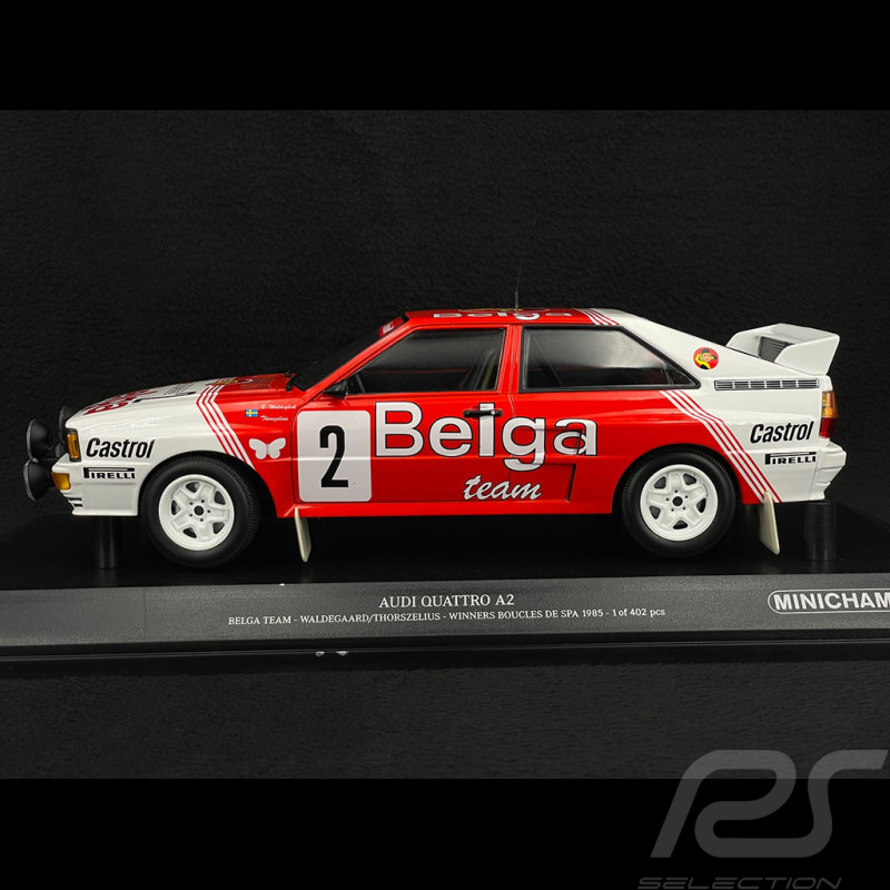 Audi Quattro A2 n° 2 Winner Boucles de Spa 1985 1/18 Minichamps 155851102