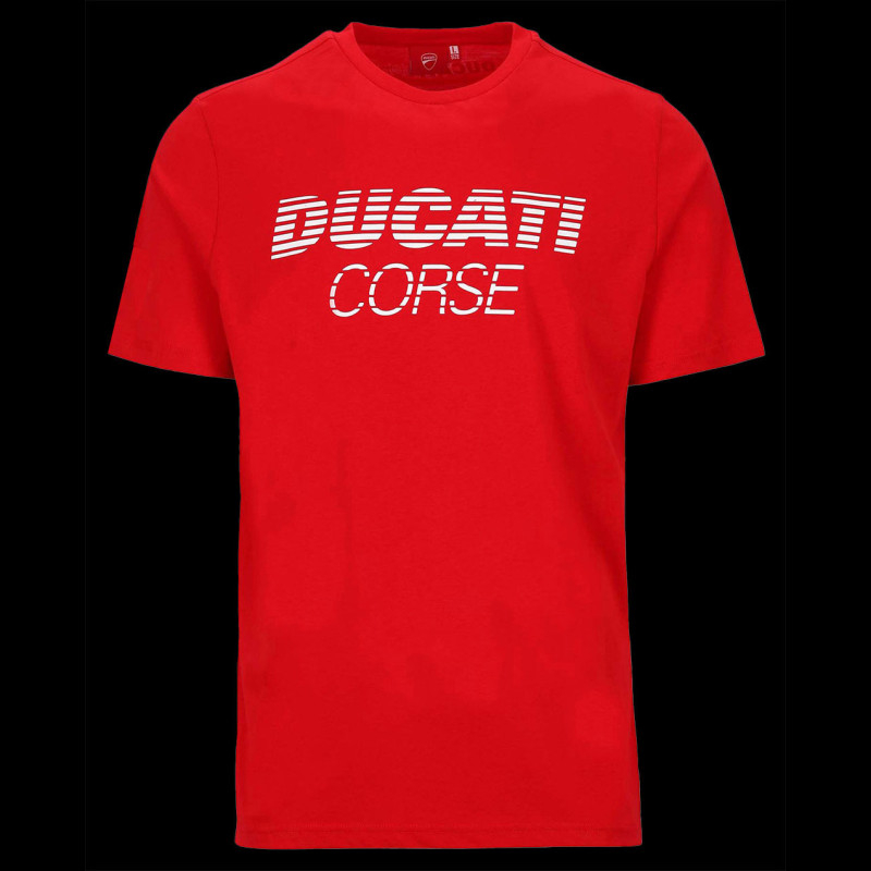 Camiseta Oficial DUCATI CORSE Rossa 2024 - 100% Algodón, Cuello Clásico, Manga Corta - Edición Especial Para Fans De MotoGP