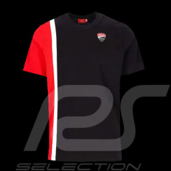 T-shirt Ducati Corse Moto GP Bagnaia Miller Schwarz asymmetrisch Rot / Weiß DU2236003 - herren
