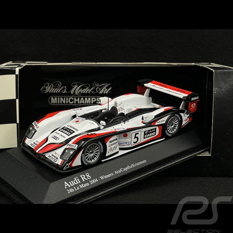Audi R8 n°5 Vainqueur 24h Le Mans 2004 1/43 Minichamps 400041305