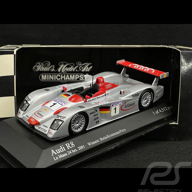 Audi R8 n°1 Sieger 24h Le Mans 2001 1/43 Minichamps 400011201