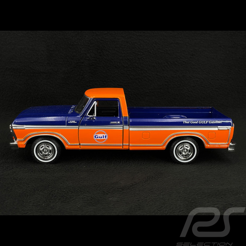 Ford F150 Custom 1979 Gulf Orange / Blau 1/24 MotorMax 79652