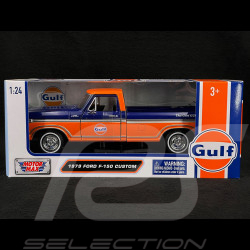 Ford F150 Custom 1979 Gulf Orange / Bleu 1/24 MotorMax 79652