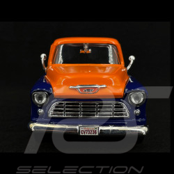 Chevrolet Chevy 5100 Stepside 1955 Gulf Orange / Blau 1/24 MotorMax 79651