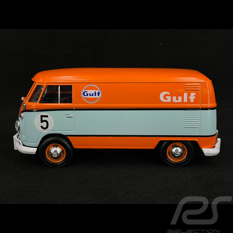 Volkswagen Transporter Bulli T1 Gulf 1964 Orange / Blau 1/24 MotorMax 79649