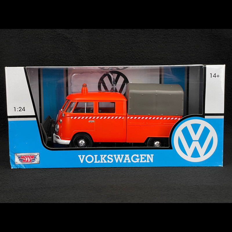 VOLKSWAGEN T1 PICK-UP BEIGE AVEC BACHE ET BAGAGES SUR GALERIE