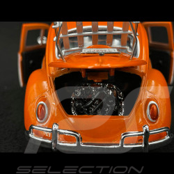Volkswagen Beetle 1966 Orange / White 1/24 MotorMax 79558