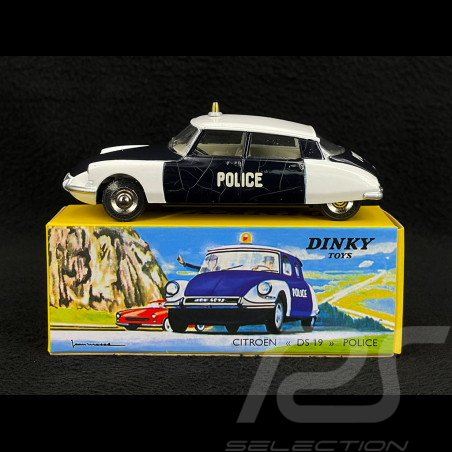 Citroen DS 19 Police 1959 White / Black 1/43 Norev Dinky Toys NT501