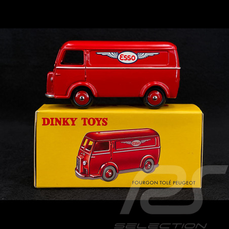 Peugeot D3A Panel Van 1950 Red 1/43 Norev Dinky Toys 25BR