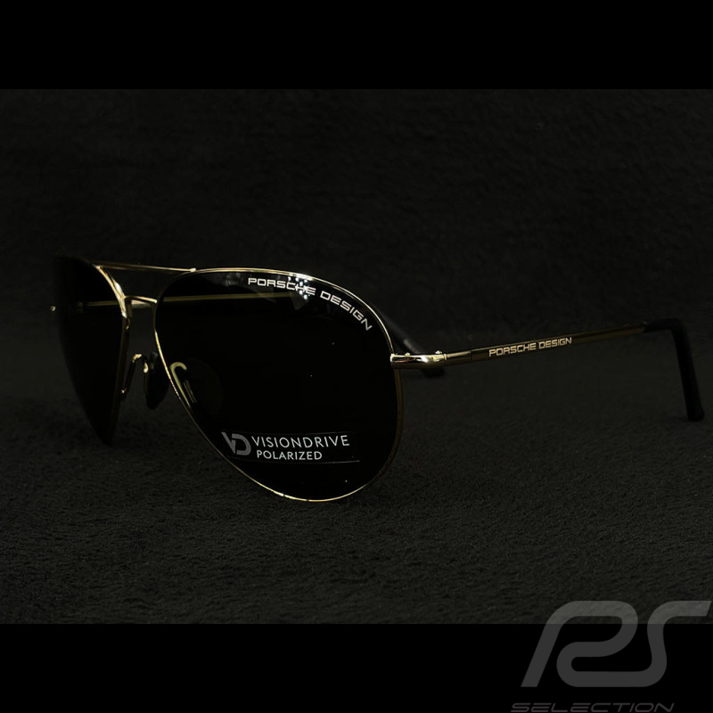 Porsche Sonnenbrille Gestell Titan Gold / Gläser grau Porsche Design P'8508 WAP0785080JA62