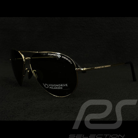 Porsche Sunglasses Titanium gold frame / grey lenses Porsche Design P'8508 WAP0785080JA62