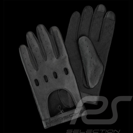 Porsche Leather Gloves Heritage Collection Black WAP324PHRT - Unisex