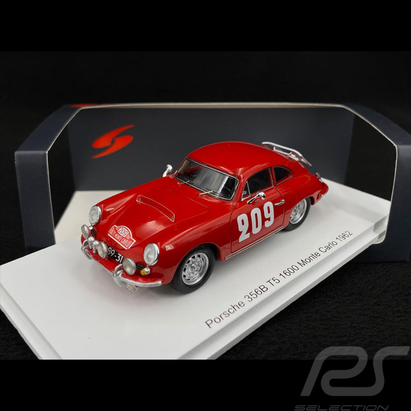 Porsche 356 B T5 1600 n°209 Rallye Monte Carlo 1962 1/43 Spark S6142
