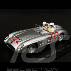 Mercedes-Benz 300 SLR n°722 Winner Mille Miglia 1955 with figurine Moss / Jenkinson 1/43 Spark S5859