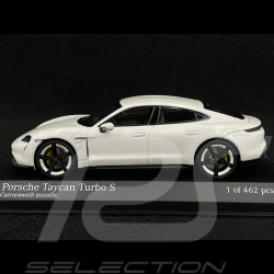 Porsche Taycan Turbo S 2020 Blanc Carrara Métallique 1/43 Minichamps 410068476