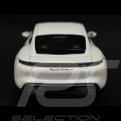 Porsche Taycan Turbo S 2020 Blanc Carrara Métallique 1/43 Minichamps 410068476