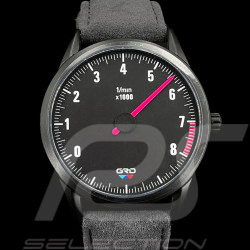 Montre compte-tours BMW M3 E30 mono-aiguille 7000 rpm Noir / Bracelet Noir