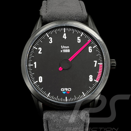 Tachometer watch BMW M3 E30 single-hand 7000 rpm Black / Black Strap