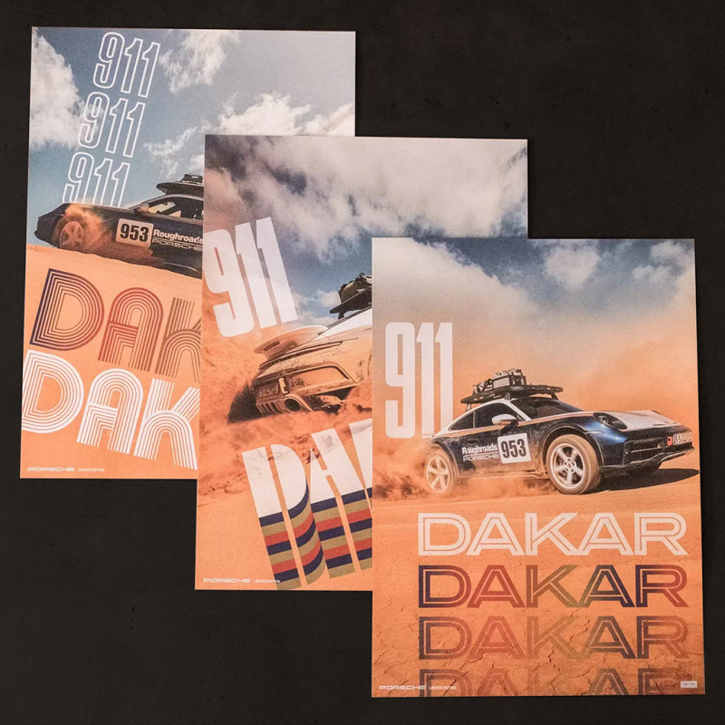 Affiche Paris-Dakar 1989 - Pièce Vintage D'occasion - Décoration Sport Automobile