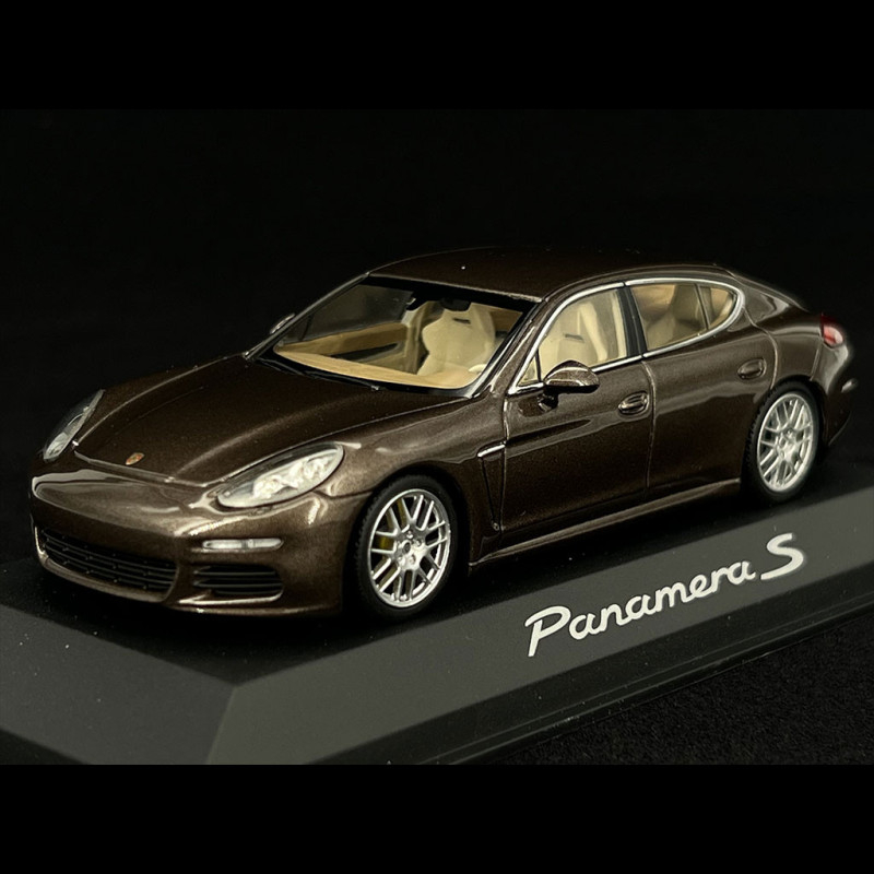 Modèle Réduit Minichamps Porsche Panamera S Marron - Échelle 1/43 - Métal - Occasion En Très Bon état Avec Boîte