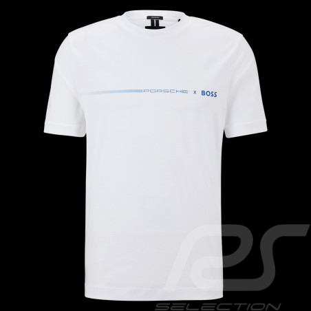 T-shirt Porsche x BOSS Regular Fit Coton Mercerisé Blanc BOSS 50492425_100 - Homme
