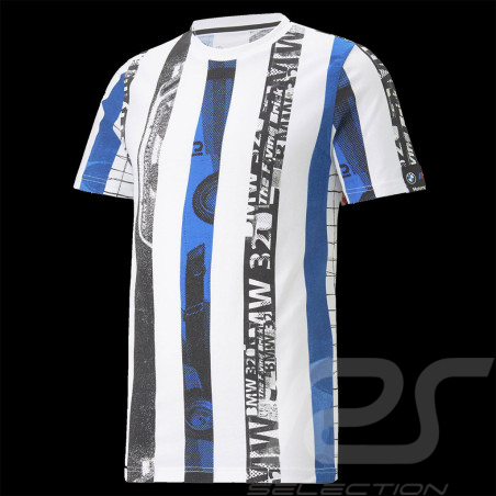 T-shirt BMW Motorsport Puma Strip White / Blue 538139-02 - men