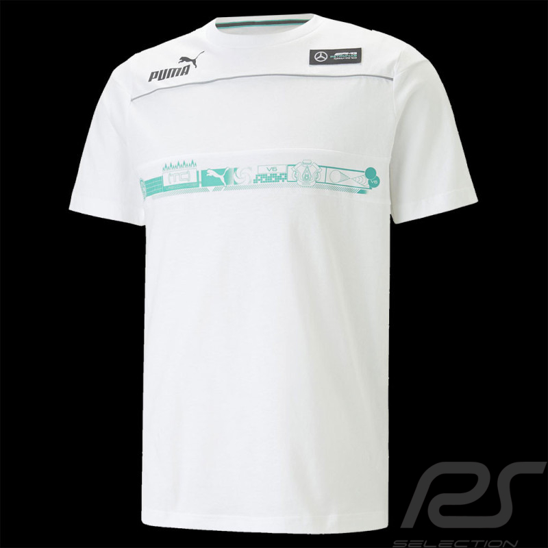 T-shirt Mercedes AMG V6 Puma F1 Team Blanc 538450-03 - homme