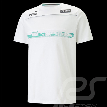 T-shirt Mercedes AMG V6 Puma F1 Team Blanc 538450-03 - homme