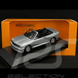 BMW M3 E30 Cabriolet 1988 Gris Bleu Métallique 1/43 Minichamps 940020332