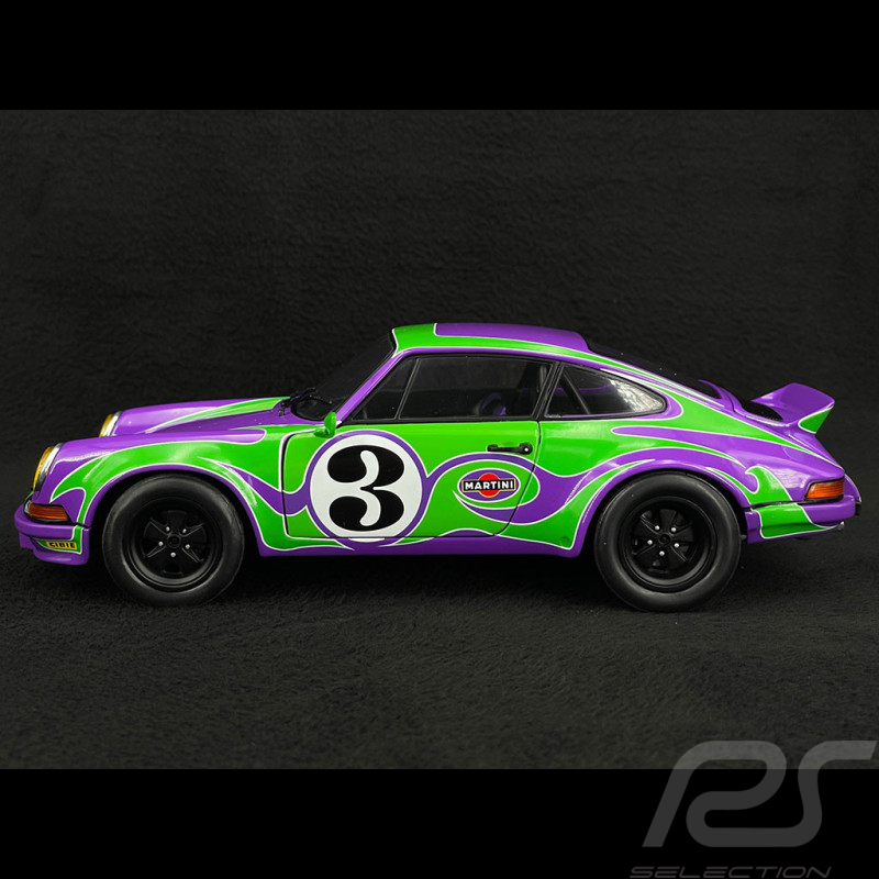 Porsche 911 1973 Purple Hippy Tribute Martini Violet / Vert 1/18 Solido S1801117