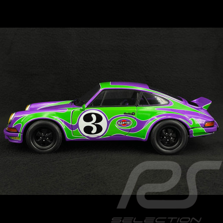 Porsche 911 1973 Purple Hippy Tribute Martini Violet / Vert 1/18 Solido S1801117