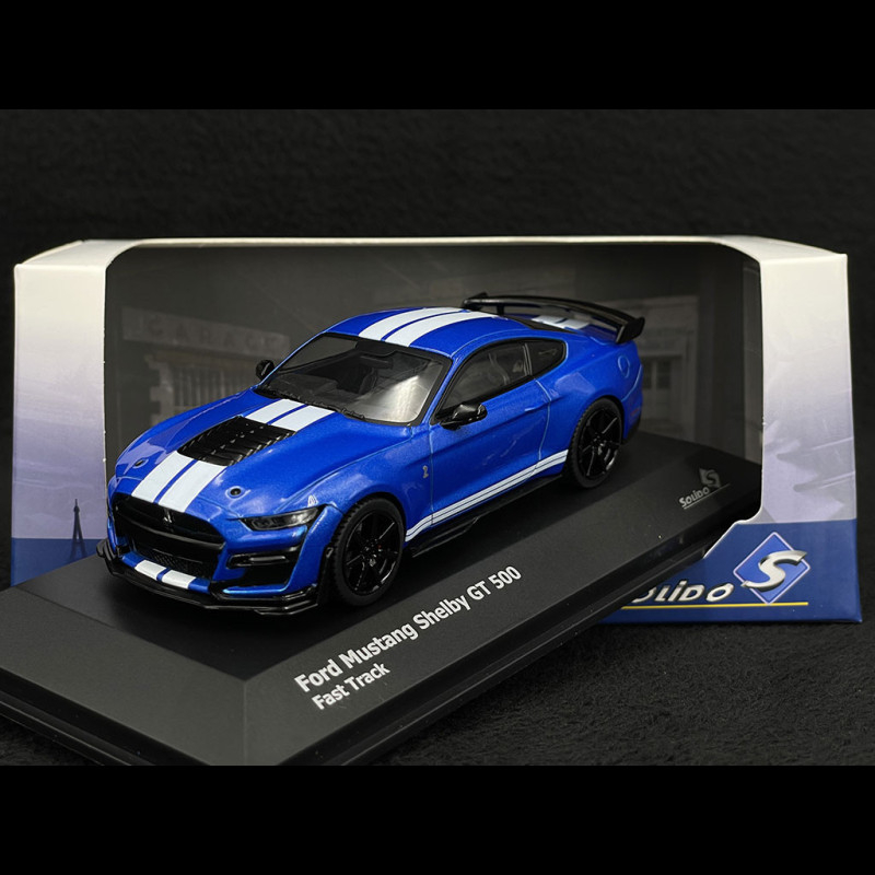 Miniature Solido FORD MUSTANG GT500 2020 BLEUE chez 1001hobbies