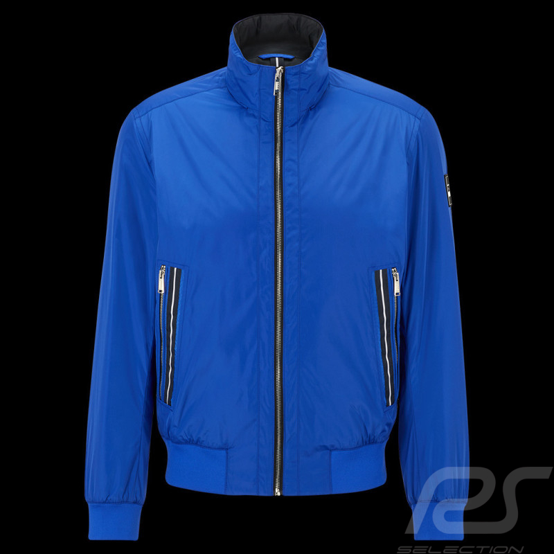 Wasserabweisend Porsche x BOSS Jacke Kapuzenkragen Regular Fit Blau BOSS 50490420_433 - Herren