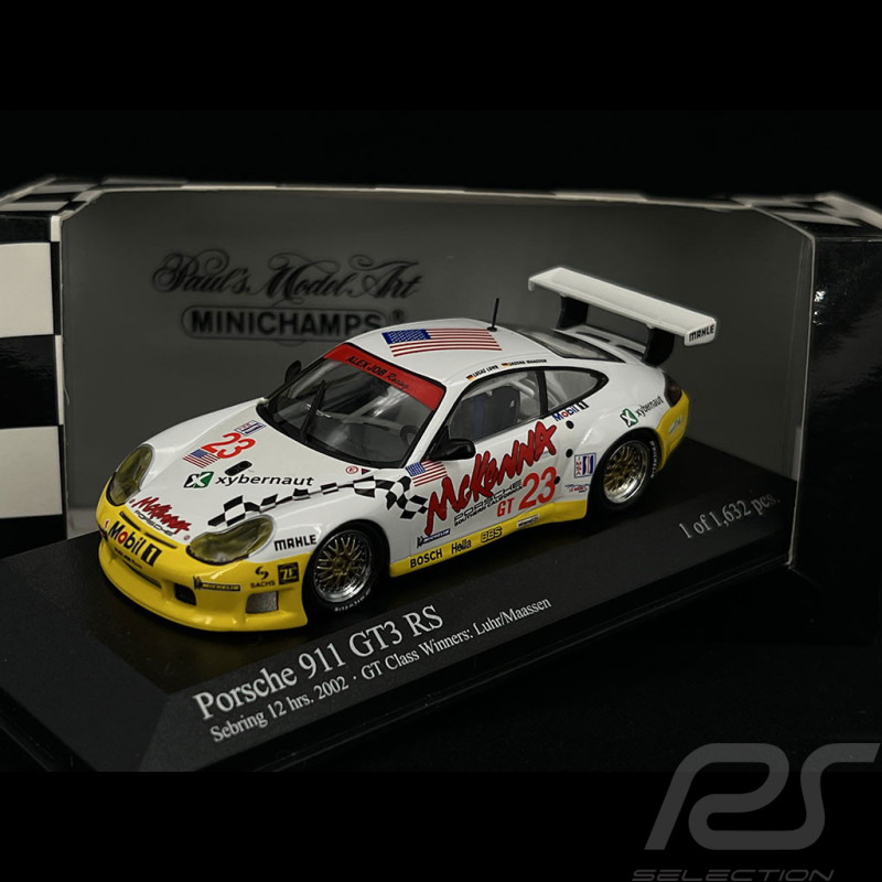 Porsche 911 GT3 RS Type 996 Sieger 12h Sebring 2002 n° 23 1/43 Minichamps 400026923