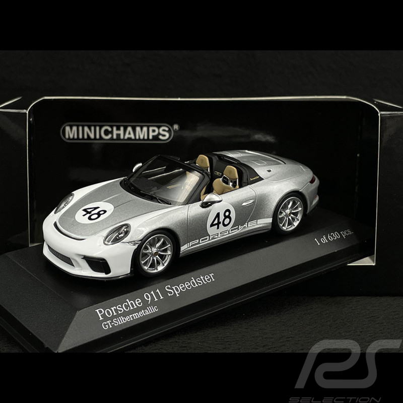Porsche 911 Speedster Type 991 2019 GT Silver 1/43 Minichamps 